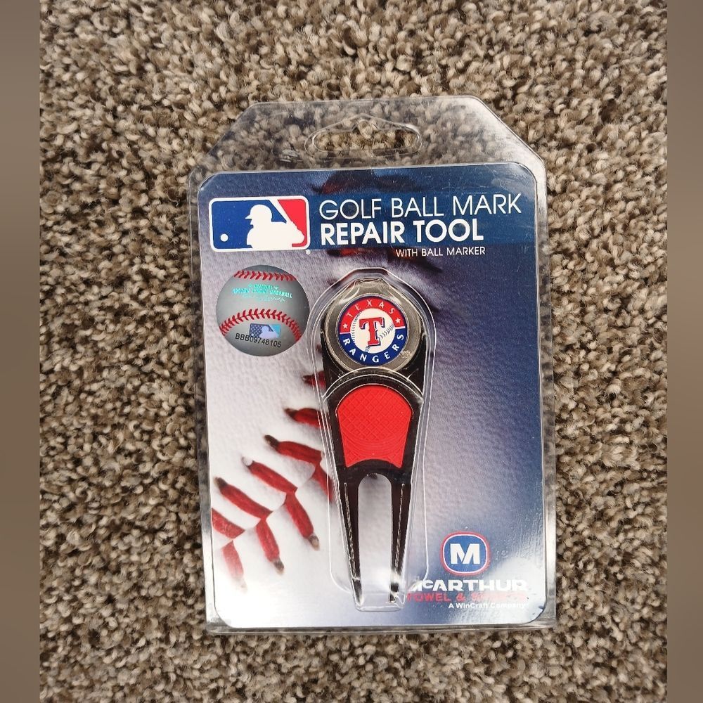 BNIP Numbered Texas Rangers COLLECTIBLE Golf Mark Repair Tool And Ball Marker